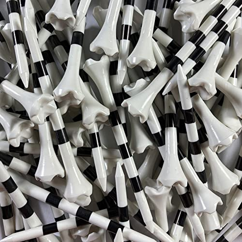 Pride Golf Tee Performance Plastic Golf Tees - 100 Count, 3-1/4 Inch - White - Striped for Consistency - Low Resistance Head Design