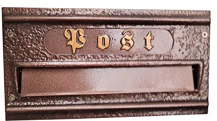 Buzón de acero inoxidable para empotrar en pared (cobre envejecido)