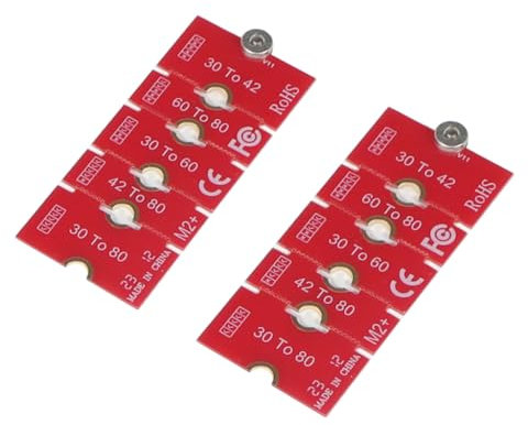 JMT NGFF NVME M2 M2PLUS 2230 a 2280 Scheda adattatore 2230, 2242, 2260, 2280 Trasferimento esteso Cambiamento di dimensione per M.2 U.2 M3 M.3 SSD (2 pezzi)