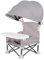 Baby Campingstuh Beach Chair, Faltbarer Esszimmerstuhl, Reisestuhl, tragbarer Kleinkind-Hochstuhl mit herausnehmbarem Tablett für drinnen (Grau)