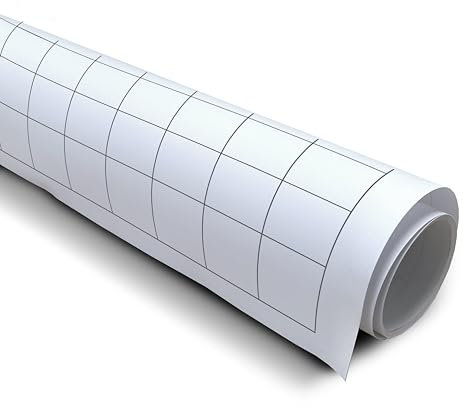 Geyer instruktionsprodukter – 91 cm x 305 cm stor pappersrulle, 2 cm svart rutnät, perfekt för skolklassrumsgrafering, design av ritningar och golvplaner, bordsspel och anpassad kartläggning