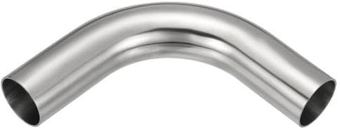 PATIKIL Tubo Sanitario 90 Gradi Esteso, Gomito Mandrino 2 Od Tubo Scarico Dritto Connettore Acciaio Inossidabile 304 Tubo Esteso per Saldatura Ringhiera Scalinata Modificata Hvac