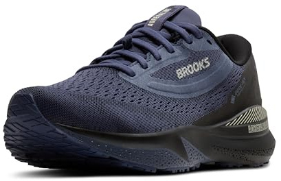 Brooks Men’s Adrenaline GTS 24 GTX Waterproof Supportive Running & Walking Shoe - Black/Nightshadow/Coconut - 10.5 Medium