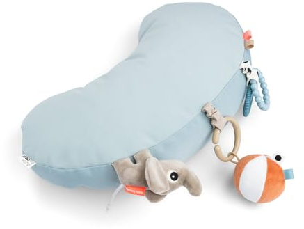 Done by Deer Tummy Time Pillow with Tummy Time Toys - Baby Toy for Babies 0-6 Months - Includes Sensory and Tactile Elements and Baby Teether - Soft and 100% Safe Materials