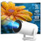 Mini Projector Full HD 4K Support, WiFi6 Bluetooth 5.0 Portable Projector with 270° Rotation Automatic Vertical Keystone Correction Projector and Android 11.0 Smart Projector