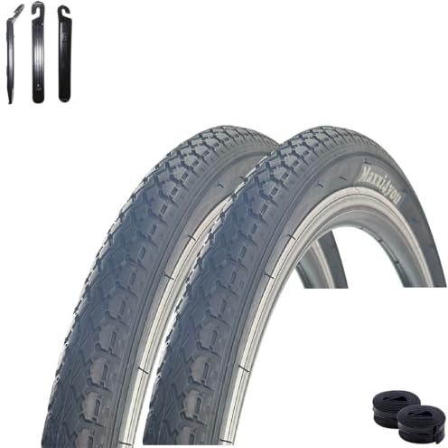 2 x maxxi4you HY-133 cykeldäck Svart 40-622 (28 x 1,50) + 2 x passande slangar AV inkl. maxxi4you däcklyftare