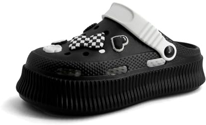 JOMIX Sandalias de Plataforma con Perforaciones Comodas Antideslizantes Zuecos Mules Gruesas de Eva Calzado Original para Playa y Ciudad
