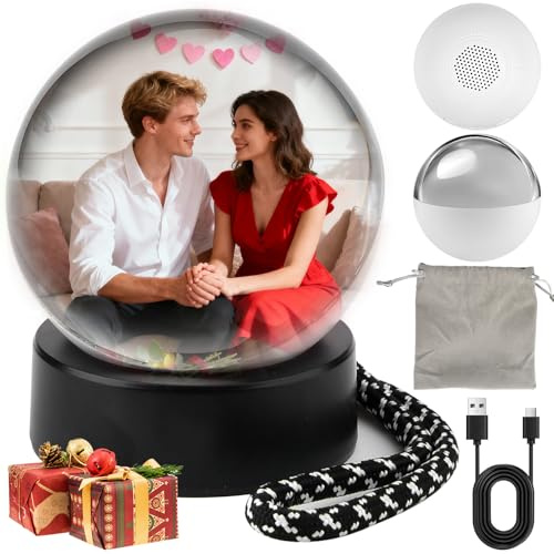 YOMOZEM Memory Sphere, Memory Orb Video Sphere Ornament 3D Memory Ball, 3D Memory Orb Video Ball, Reproductor de vídeo de bola de memoria recargable por USB de 6,9 cm para cargar vídeos y fotos