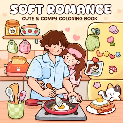 Soft Romance: Coloring Book for Adults and Teens Featuring Romantic Couples in Everyday Love Moments for Relaxation