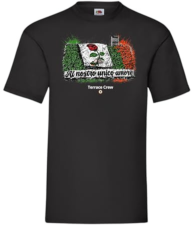 Settantallora Maglietta Uomo Tifoso Venezia Verde Arancio Nero - T-Shirt Curva Calcio Terrace Crew - Idea Regalo Appassionati Calcio (S, Nero)