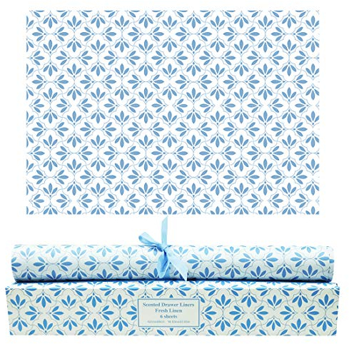 SCENTORINI Schrankpapier Leinen Duft für Schubladen, Kommodenregal, Wäscheschrank und Kleiderschrank, 6 Blatt