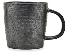 House Doctor Große Tasse aus Steingut Pion Schwarz | Steinguttasse für Tee, Kaffee & Kakao | Dänisches Design im Scandi-Style, Large, Pebble Black