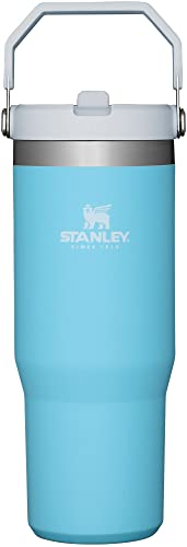 STANLEY IceFlow Stainless Steel Tumbler with Straw - Vacuum Insulated Water Bottle for Home, Office or Car Reusable Cup Leak Resistant Flip Cold 12 Hours Iced 2 Days (Pool)