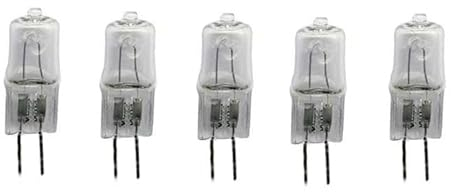 JZLBBC 5 Pièces Ampoule Halogène G4 220V 10W 20W 35W 50W Capsule Transparente Variable Blanc Chaud, 10W