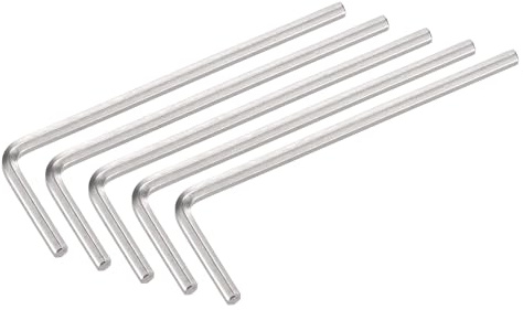 TOP-VIGOR 5Pcs 5/64 Inch Hex Key Wrench, Metric CR-V L Shaped Allen Key Imperial Hexagon Head Spanner Tool for Repairing, Installation