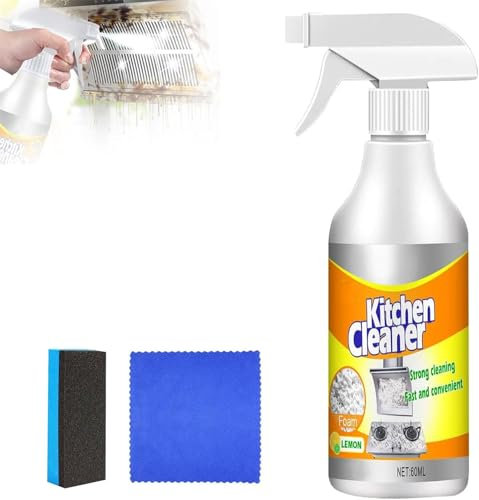 Detergente in schiuma da cucina, multiuso, potente detergente in schiuma per rimuovere le macchie, detergente multiuso in schiuma, spray per la pulizia delle bolle della cucina, per pentole e padelle