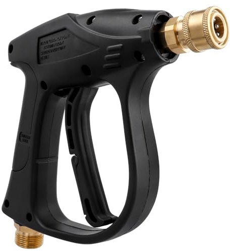 ﻿Bestgle Pistola de Lavado de Alta Presión 4350 PSI, Acoplador Rápido de 1/4, Conexión M22 14 mm y Kärcher Conector Rápido Adaptador para Lavado de Coches