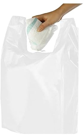 300-Pack Adult Nappy Bags | 8x13x18 | 10% Thicker for Superior Strength | Odour-Free Disposal Sacks with Easy-Tie Handles | Perfect for Nappy Bins
