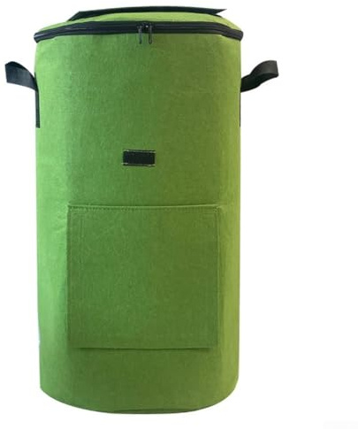 Oniissy Compost Bag Garden Waste Bin Non-woven Fabric Compost Bag 125L Outdoor Kitchen Waste Disposal Composter Bin For Kitchen Garden Yard(Green)
