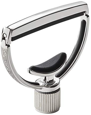 G7th Heritage Capo Guitarra S2 Ancho – Capotraste de Estribo Acero Inoxidable con Grabado de Acanto y Tecnología Radio Adaptativo (ART) – Capo Galardonado – Reino Unido diseñada