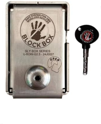 Block Box OBD Sly Series - Blindatura per Presa Dati OBD by BlockBox - Protezione diagnosi Auto - Acciaio Inox 304 - Chiave Netoma induplicabile Antifurto