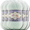 Hobby YARN 3x Etikettenlabel mit Alize Velluto Wolle Premium 5x100g als Set | Chenille Dicke Wolle zum Häkeln Uni Farbe Bulky Amigurumi Kuschelwolle Filzwolle (Water Green | 15)