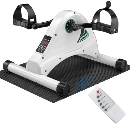 Under Desk Bike Pedal Exerciser for Seniors, LUBBYGIM Mini Exercise Bike