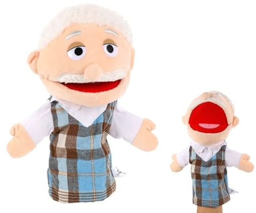 Alipis Marioneta De Mano Abuelo Marionetas De Miembros De La Familia con Móvil Marioneta De Mano De Felpa Juguetes para Juego De Imitación Accesorios De Narración Juguetes