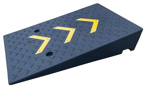 Rollstuhlrampe Rollstuhlrampe, Rollstuhlrampe, rutschfeste Schwellenrampe, for den Innen- und Außenbereich, Rollerrampe, robuste Gummi-Bordsteinkante, rutschfest (Size : 50 * 80 * 13cm)