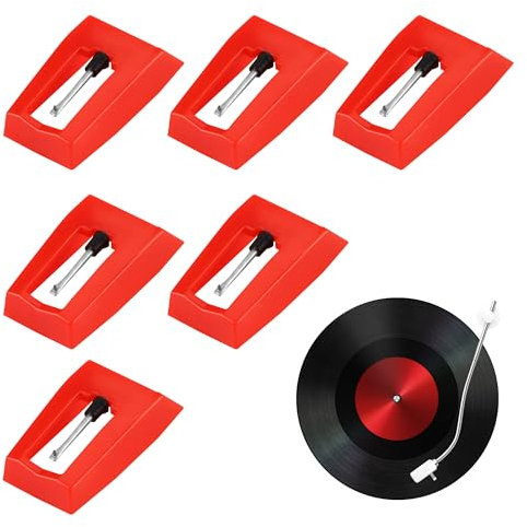 6 Pezzi Puntine per Giradischi Universali,Ago per Giradischi Puntina con Punta Diamantata Ricambio Puntina per Giradischi per Grammofoni e Giradischi
