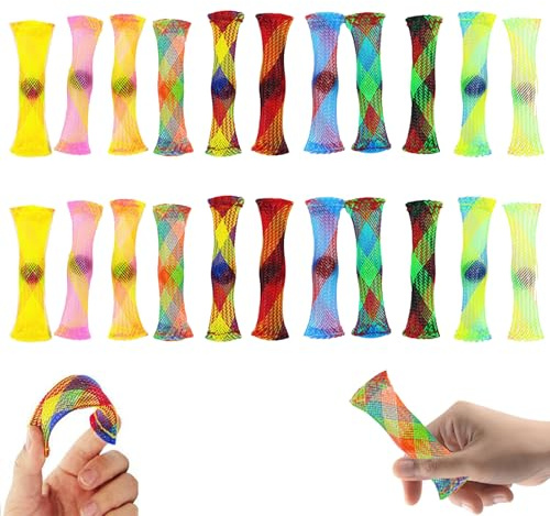 20 PCS Marble Fidget Toys, Marble Mesh Fidget Toy, Marble Mesh, Marble Fidget Anti Stress Toys, Soothing Toy Which Helps Improve Focus Stress and Anxiety (Random Color)