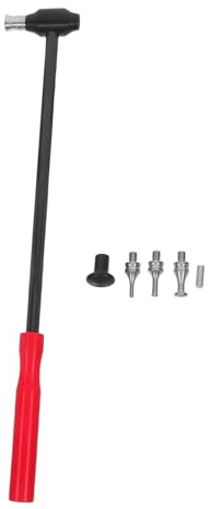 Ciieeo Automotive Dent Removal Hammer Kit Red Car Repair Tool for No Paint Bodywork Hail Dent Fixing Precision Sheet Metal Mallet Door Ding Repair Easy Use Compact Storage