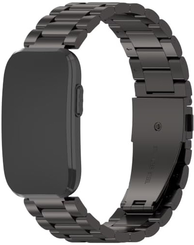 TingYR Rem kompatibel med Garmin CIRQA Smart Band, Zrostfritt stål länkarmband, metall justerbart ersättningsarmband.