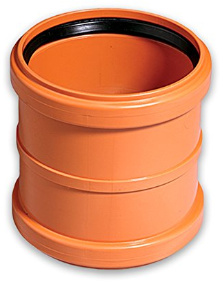 Gebr. Ostend. Kunststoffe GmbH Manchon double KG DN 110, PVC-U, orange, système de canaux