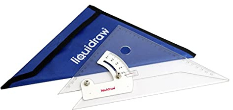 Liquidraw® Angle Line Adjustable Set Square Acrylic Bevel Edge 200mm / 250mm / 300mm / 350mm (35cm)