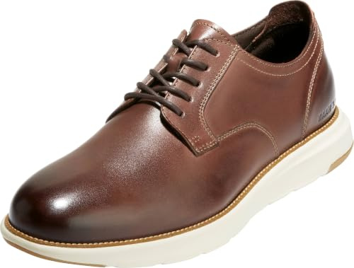Cole Haan Mens Grand Atlantic Oxford, Chestnut/Ivory, 10-M US