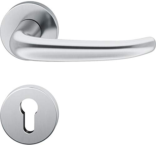 FSB Drückergarnitur 12 1023 ASL auf Rosette PZ, Edelstahl matt