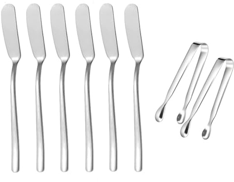 sweetfamily 8-Piece Cheese Butter Spreader Knives Set for Party Wedding