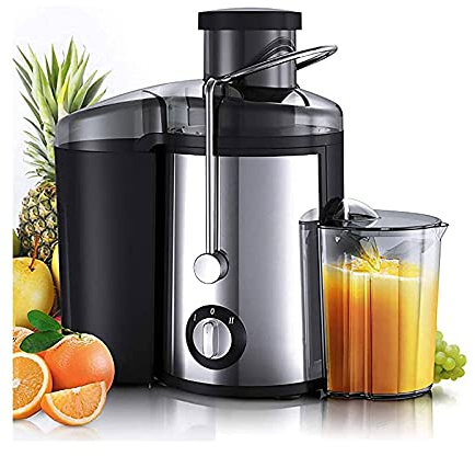 NSTVVEE Exprimidor de Boca, exprimidor centrífugo de Velocidad para Frutas y Verduras, con pies Antideslizantes, Fruta Multifuncional Gratis