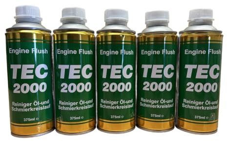 5x DWChemicals TEC 2000 Engine Flush Engine Cleaner for Petrol Diesel or Gas Engines 375 ml Fuel Additive for System Cleaning Engine Care Additive (5)
