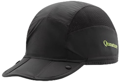 Qunature Berretto Sportivo Pieghevole, Cappellino con Visiera Traspirante, Berretto da Baseball, Cappello Regolable, Protezione Solare, Adatto per Ciclismo Escursione Pesca Corsa, Uomo Donna