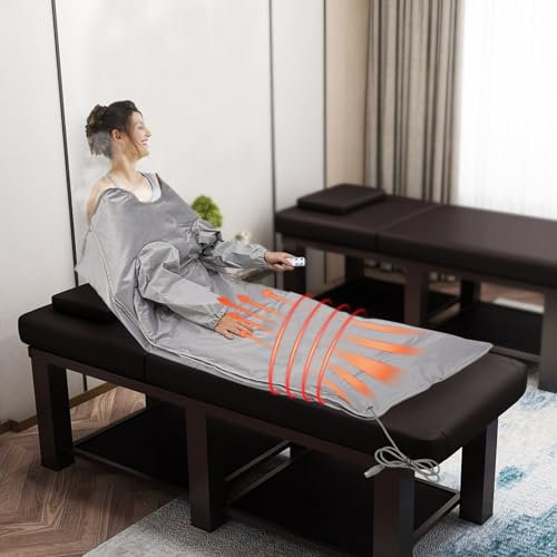 Sauna Mobile Sauna, sauna de infrarrojos, sauna con mangas, portátil para relajación corporal en casa, para dormitorio, salón, salones de belleza, balnearios, oficinas (plata)