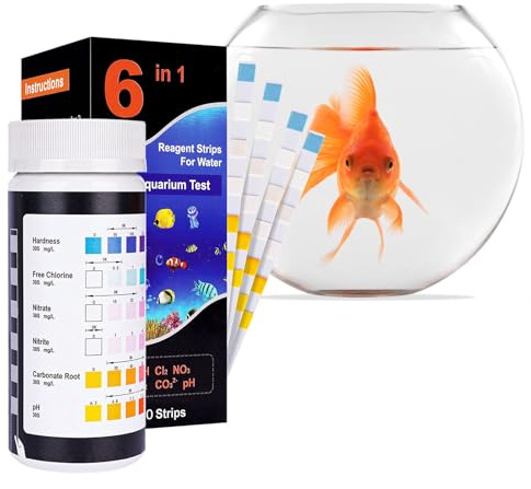 Lot de 50 de Test de qualité de l'eau pour Piscine, Aquarium, Bassin à Poissons pour pH et dureté du Chlore
