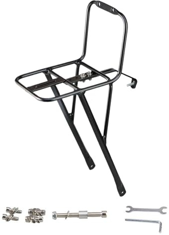 tulahkomen Porte-Bagages pour vélo – Support de vélo à Montage Frontal | Support de Panier pour Le Transport de Voyage, Le vélo Tout-Terrain, Sac de Voyage Longue Distance, croiseur, trajets