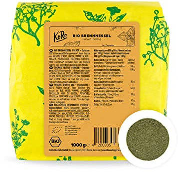 KoRo - Poudre d'orties bio 500 g - Superfood issu de l'agriculture biologique certifiée sans additifs