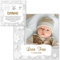 Unser-Festtag Retro Blumen Baby Geburtskarte Danksagung edel modern Dankeskarten zur Geburt für Baby, mit Foto, Ihr Text - 80 Karten