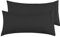 Kissenbezug 50x90 cm 2er Set - Kopfkissenbezug Mikrofaser Premium Superweicher - Kissenhülle 50x90 cm - Schwarz