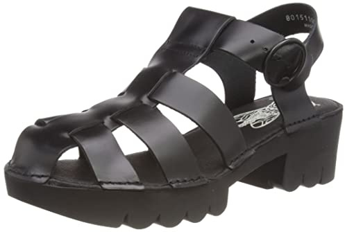 FLY London Damen Emme511fly Sandal, Schwarz, 39 EU