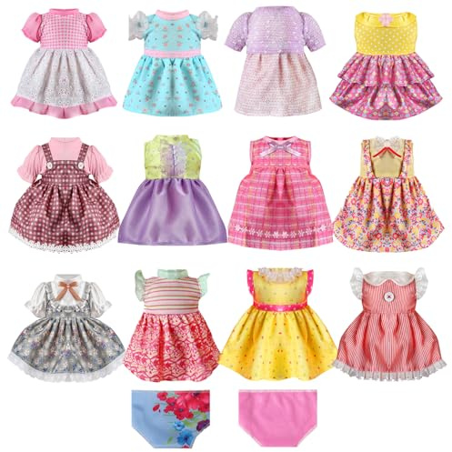 MLcnleS 12 Sets Baby Doll Clothes with Accessories for Girls