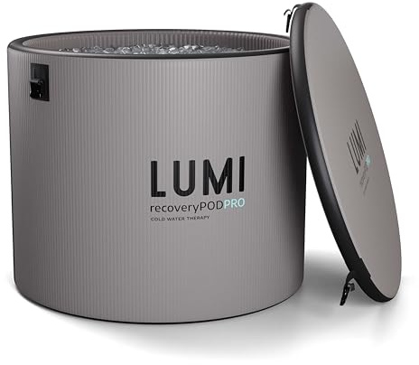 LUMI Ice Bath POD PRO Barrel | Reinforced Inflatable Wall Cold Plunge Tub | 450L Full Body Water Plunge | Air Gap Insulation Technology | Thermo Lid | Easy Installation